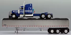 2025 DCP 1:64 *BLUE & WHITE* Peterbilt 379 63" Midroof w/WILSON GRAIN TRAILER - Picture 1 of 1