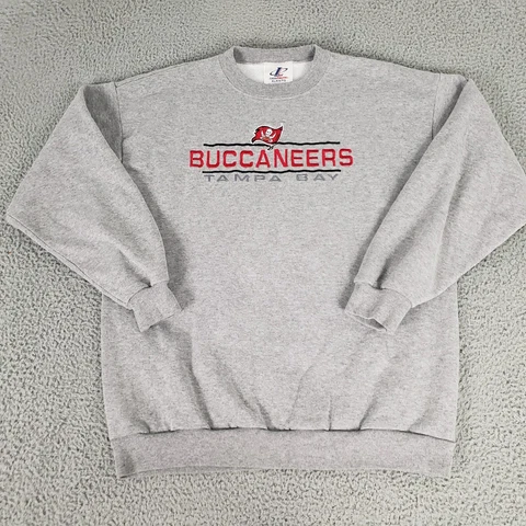 VINTAGE Tampa Bay Buccaneers Sweater Mens Extra Large Gray Logo Athletic XL Cover