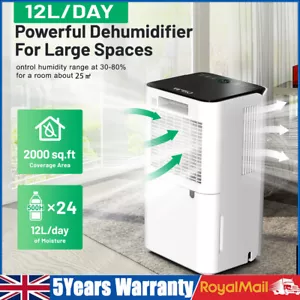 OYAJIA 12L Dehumidifier For Mould and Moisture Extraction Quiet 36dB - Kleujdede - Picture 1 of 13