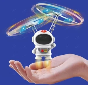 Mini Infrared Induction Flying Toy Astronaut Style Aircraft Helicopter Toy - Picture 1 of 14