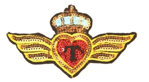 ÉCUSSON PATCH THERMOCOLLANT AILE ANGE COURONNE COEUR FUN CUSTOM ÉMOJI MODE - Picture 1 of 1