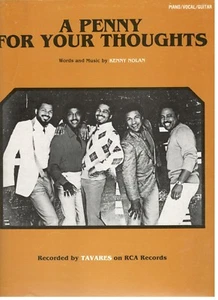 TAVARES "A PENNY FOR YOUR THOUGHTS" SHEET MUSIC-PIANO/VOCAL/GUITAR-1982-RARE-NEW - Picture 1 of 1