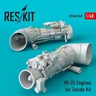ResKit RSU48-0049 Scale 1:48 Mi-24 Engines for Zvezda kit for plastic model kit