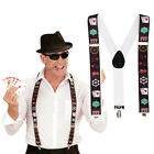 Casino Hosenträger Poker Spieler Hosenhalter Suspenders Las Vegas Spielkarten
