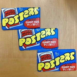 (3) 1974 Topps Wacky Packages posters wax packs.