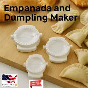 3 Pack Empanada Dumpling Sambousak Meat Pie Maker Dough Press Kitchen Mold Tool - Picture 1 of 7