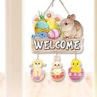 Happy Easter Hanging Sign Welcome Sign for Spring Indoor Outdoor Window