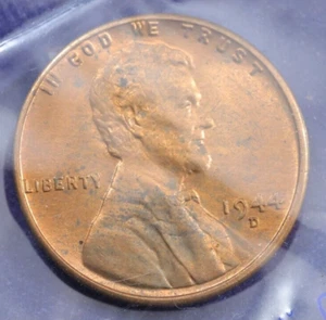1944D RD Lincoln Wheat Wheatie Cent Littleton Uncirculated - Picture 1 of 2