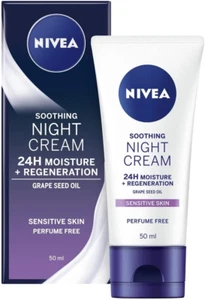 NIVEA Sensitive Night Cream (50 Ml), Face Cream for Sensitive Skin with Liquoric - Picture 1 of 11
