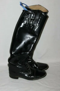 Tall Black Boots Equestrian Womens Size 6 18884 Horse Show 7946 Riding Schooling - Picture 1 of 10