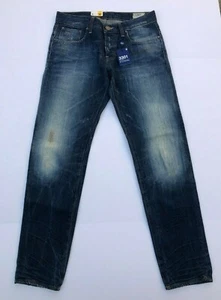 Vaqueros azules G-Star Raw para hombre 3301 de ajuste cónico mediana edad destruida 31x32 $320 - Imagen 1 de 9