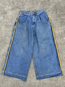 Vintage Original JNCO Jeans Reverb 314 Yellow Stripe 30x30 (Measure 30x25) - Picture 1 of 20