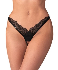 String ouvert Arrowel von Obsessive in transparenter Spitze mit offenem Schritt - Bild 1 von 6