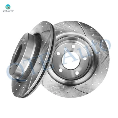 Rotores de disco de freno ranurados perforados traseros 294 mm para BMW 325I Base 2001-2005 Foto 1 de 4