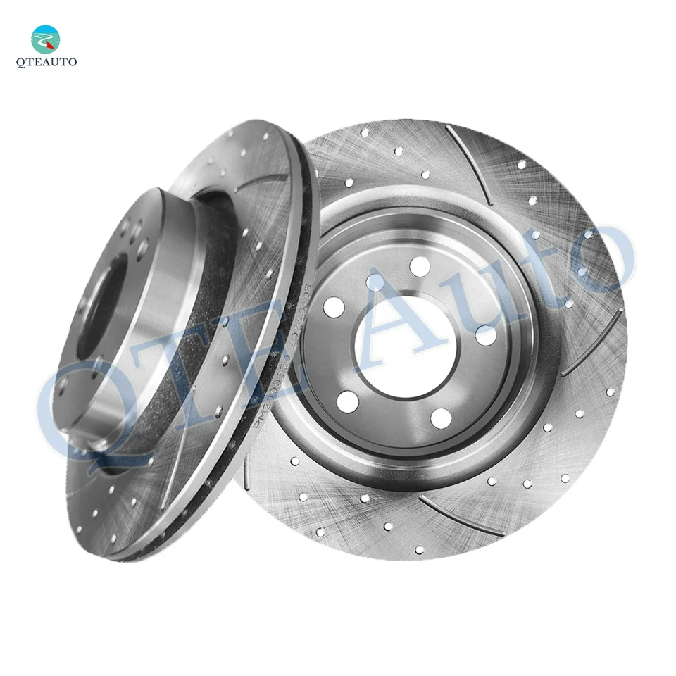 Rotores de disco de freno ranurados perforados traseros 294 mm para BMW 325I Base 2001-2005 Foto 1 de 4