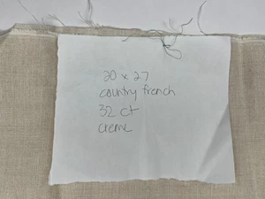 Zweigart Linen 32 Ct Linen in Country French Creme 20x27.75 - Picture 1 of 5