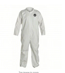 DUPONT NG120SWH2X002500 Coveralls 2XL White ProShield 60 6LY48 Chemical 1 Piece - Picture 1 of 4