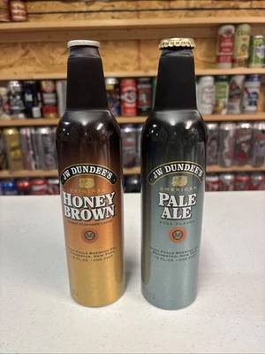 2 АЛЮМИНИЕВЫЕ ПИВНЫЕ БУТЫЛКИ ОТ JW DUNDEE ROCHESTER NY МЕДОВЫЙ КОРИЧНЕВЫЙ И БЛЕДНЫЙ ЭЛЬ - Изображение 1 из 4