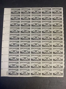 US SCOTT C34 SHEET OF 50 POSTAGE STAMPS 10 CENT 1947 MNH - Picture 1 of 3