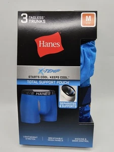 HANES X-temp Cool Tagless Stretch Total Support Pouch 3-PAIR Men - Size MEDIUM - Picture 1 of 9