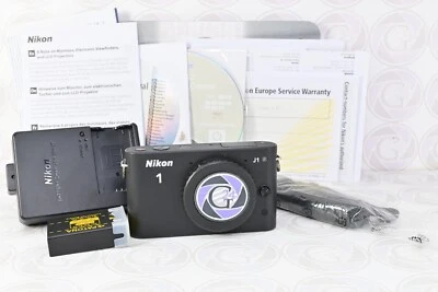 Nikon 1 J1 Gehäuse in Schwarz - Nur 577 Klicks - GT24 - 12 Monate Gewährleistung - Bild 1 von 4