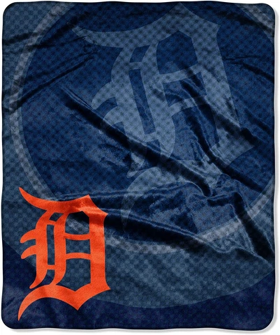 Detroit Tigers 50" by 60" Plush Raschel Throw Blanket - MLB Retro Design Cover