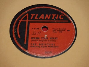 The Drifters Clyde McPhatter 78 RPM 10" Atlantic 1029 Honey Love Warm Your Heart - Imagen 1 de 5
