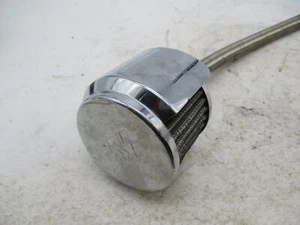 Harley Davidson K&N Chrome Breather Filter w/ Hose Line - Picture 1 of 6