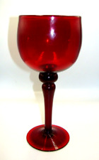 Vintage Blenko 413L Ruby Red Giant Goblet