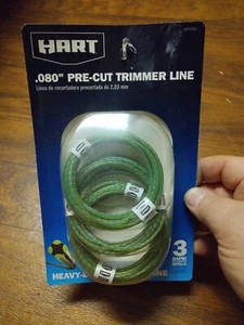 NEW HART PRE-CUT HEAVY DUTY TRIMMER LINE COILS .080 - PACK OF 3 - Picture 1 of 6