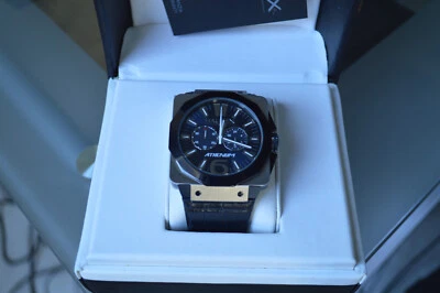 RARE Haurex Italy Athenum Chronograph Square Aluminum Bezel Mens Watch - Image 1 of 3