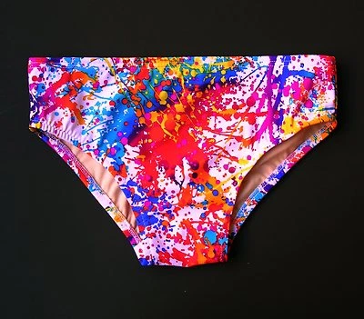 MENS Swim Brief Swimsuit in Regular or Low Rise in Pollack Print - Image 1 of 4