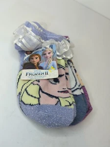 Frozen Girls 10.5-4 Ankle Socks Elsa Anna Olaf 3 Pairs Disney Socks New - Picture 1 of 4