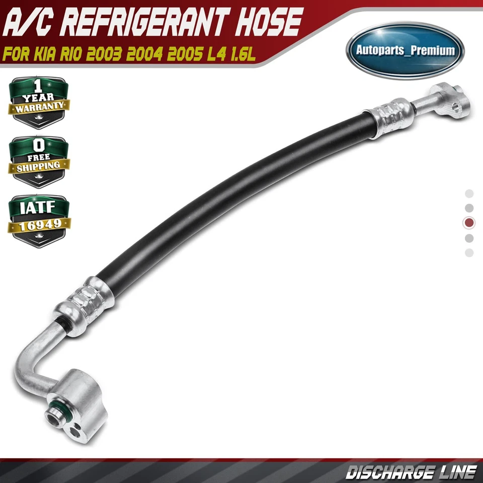 A/C Refrigerant Hose Discharge Line for Kia Rio 2003 2004 2005 L4 1.6L HA111572C - Image 1 of 4