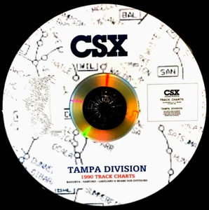 CSX 1990 Tampa Division (Jacksonville to Miami) Track Chart PDF Pages on DVD - Picture 1 of 6