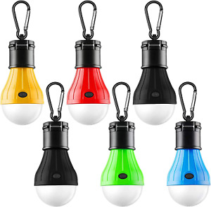 6 Pcs Camping Lights for Tents, Portable Battery Powered Camping Lantern LED Ten