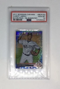 WOW Shimmer Refractor! 2017 Bowman CHR MINI Yankees Albert Abreu PSA 10 POP 1 - Picture 1 of 3
