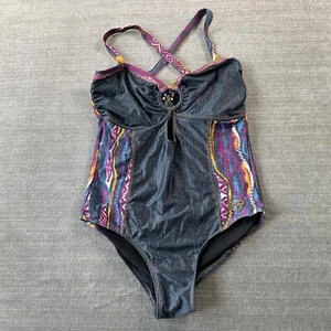 Costume da bagno vintage Coogi Y2K donna 1x stile 3D stampa maglia regolabile hip hop - Foto 1 di 8
