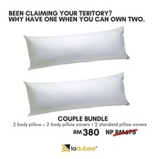 White Goose Down & Feather Body Pillow (Couple Bundle)