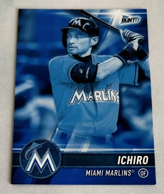 Ichiro Suzuki 2017 Topps Bunt #150 Blue Miami Marlins - Image 1 of 4