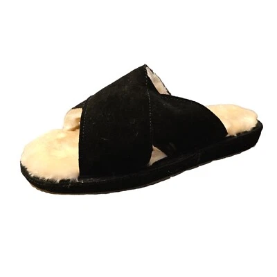 Acogedor tobogán Minnetonka Blossom 40957 para mujer negro talla 5 M nuevo en caja Foto 1 de 4