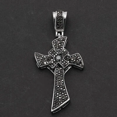 Colgante Cruz Hombre Acero Inoxidable 316 Pavé (Solo Colgante) Foto 1 de 4