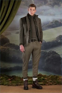 Ralph Lauren Purple Label Olive Heather Heavy Cashmere Turtleneck Sweater Italy - Picture 1 of 22