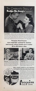 Pubblicità Stampa Vintage Paquins Crema Mano 1942, Industrie Guerra Seconda Guerra Pubblicità Epoca - Foto 1 di 1