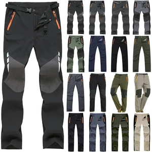 Men's Cargo Walking Trousers Rain Hiking Fishing Work Pants Bottoms Quick Dry - Picture 1 of 14