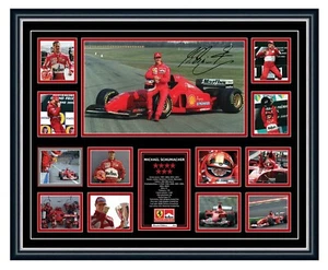 MICHAEL SCHUMACHER F1 FERRARI SIGNED LIMITED EDITION FRAMED MEMORABILIA - Picture 1 of 5