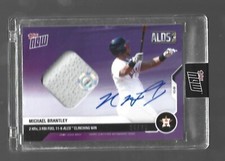 MICHAEL BRANTLEY  2020 Topps Now  #388A  BASE RELIC AUTOGRAPH  21/25  Astros