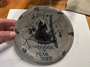 ROWE Pottery Salt Glazed Partridge In a Pear Tree Plate - Picture 1 of 2