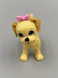Barbie Töpfchentraining Mädchen Welpe Hund Welpe pinkelt 2 Zoll Tier rosa Schleife Ersatz - Bild 1 von 6