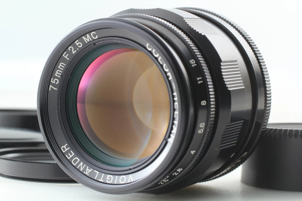 Voigtländer Camera Lenses 75mm Focal f/2.5 Maximum Aperture for